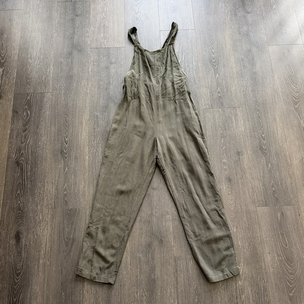 Potters Pot NWT Linen Cotton Blend Overall Jumpsuit Small Earthy Indie Granola